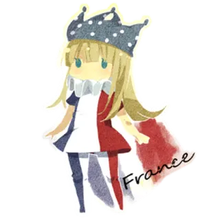 🇫🇷 7bdfd9eb France France, flag, chibi, political telegram sticker