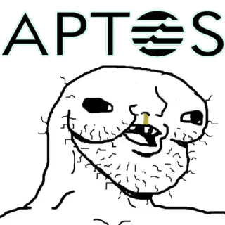 🙅‍♂️ 59fcbc8f APTOS Mème, Visage, Aptos, Blanc, Contour, Finance, Crypto whatsapp sticker