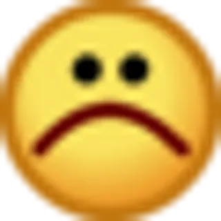 ☹️ 7390c88e smutny, emoji, uczucie, zmartwiony, emocja, żółty telegram sticker
