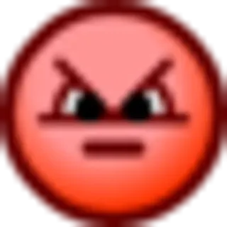 😠 9ac241b2 zły, czerwony, emoji, twarz, wyraz telegram sticker