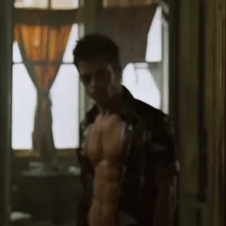 ❔ c2ebf81e pria, badan, otot perut, tanpa baju, laki-laki telegram sticker