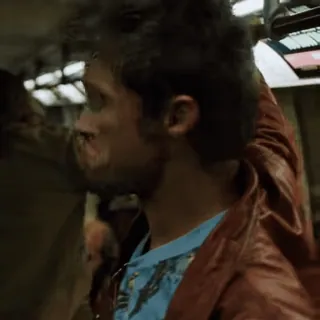 🤨 d921c4f5 Tyler Durden Fight Club Fight Club, Tyler Durden, Kekerasan, Film, Pukulan, Brad Pitt, Aksi telegram sticker