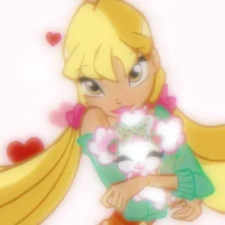 🤩 b0ae4be1 Stella Winx Club Стелла, Winx Club, фея, мультфильм, персонаж, девочка-волшебница, блондинка, милая telegram sticker