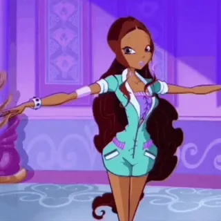 🍑 ea7a6786 Aisha Winx Club мультфильм, фея, магия, подросток, дружба, анимация telegram sticker