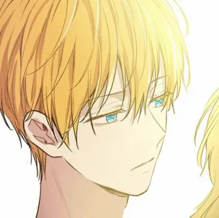 🌻 062e4657 애니메이션, 만화, 만화영화, 캐릭터, 금발, 파란 눈 telegram sticker