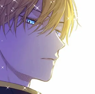 🌻 89607c42 애니, 만화, 소년, 금발 머리, 파란 눈, 남자 telegram sticker