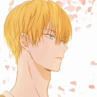 🌻 bf561879 애니메이션, 남성, 캐릭터, 그림, 금발, 남자, 일러스트 telegram sticker