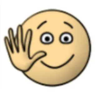 🌟 1d597d84 emoji, che saluta, smiley, amichevole telegram sticker