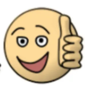 🌟 4bf49b08 Emoji, Pollice in su, Approvazione, Smiley, Positivo telegram sticker