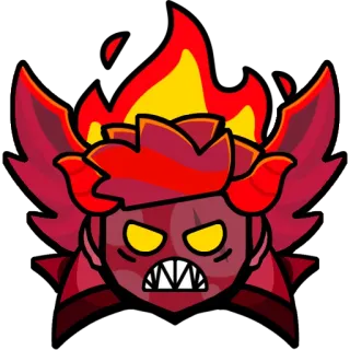 👹 09718b0a démon, colère, rage, feu, dessin animé, monstre, mal telegram sticker