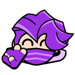 😄 413ae390 ninja, violet, masque, dessin animé, autocollant telegram sticker