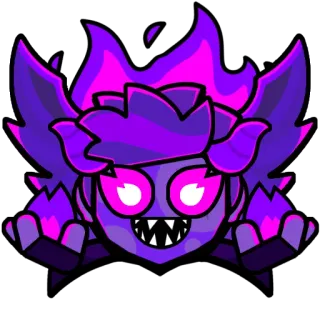 😈 872c4a3e Dessin animé, Monstre, Violet, Créature telegram sticker