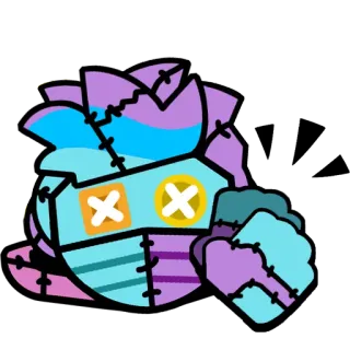 👏 986eaefb poupée, points de suture, personnage, cousu, zombie telegram sticker