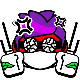 😡 f6c08144 autocollant, dessin animé, monstre, en colère telegram sticker