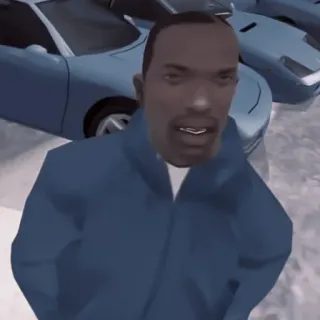 🥞 f9f216ad CJ Grand Theft Auto: San Andreas GTA, 샌 안드레아스, CJ, 비디오 게임, 캐릭터 telegram sticker