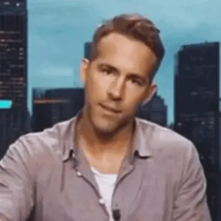🔮 6ba91841 Ryan Reynolds aktor, celebryta, wyraz, śmieszne, portret telegram sticker
