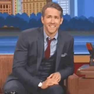 🔮 d7abacb1 Ryan Reynolds aktor, celebryta, wywiad, garnitur, mężczyzna telegram sticker