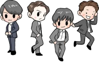 👇 4ae0d9e3 Cartone animato, Uomini, Affari, Completo, Ufficio, Kawaii, Carino telegram sticker