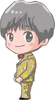 👋 f42e42e3 Chibi, Carino, Cartone animato, Personaggio, Ragazzo, Completo telegram sticker