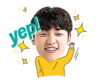 👍 eea0239a yep! 漫画, 挨拶, 嬉しい, はい, 肯定 telegram sticker