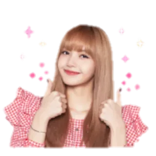 🍷 2ad1d401 Lisa kpop, lisa, daumen hoch, funkeln, frau, sängerin whatsapp sticker