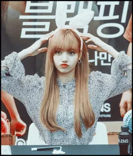 🐬 498d36c5 Lisa kpop, sänger, hase, süß, idol whatsapp sticker
