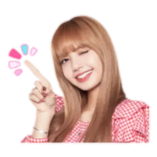 🍷 67a71c70 Lisa Lisa, K-Pop, Blackpink, Sängerin, Idol, Frau, Zwinkern, süß whatsapp sticker