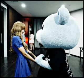 🐿 6a39f2d4 I LOVE YOU WITH ALL MY HEART Mädchen, Teddybär, Liebe, Herz, Freundschaft, süß, Zuneigung whatsapp sticker