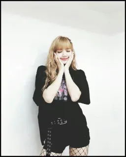 🐿 ab975309 Lisa Frau, Person, Porträt, Promi, Blackpink, Lisa whatsapp sticker