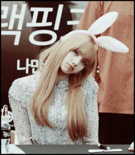 🐿 ef33ddd6 랙 핑 Frau, Hasenohren, Koreanisch, Mädchen, süß, Mode, Stil whatsapp sticker