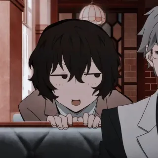 ☺️ b907396b Dazai anime, dazai osamu, bungou stray dogs, scocciato, personaggio whatsapp sticker