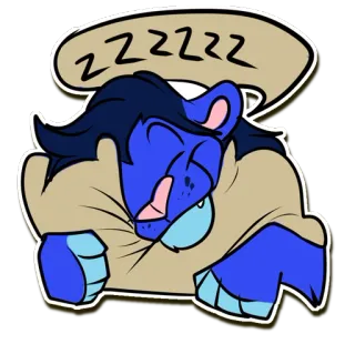 💤 625bf543 ZZZZZZ dormir, zzz, animal, dessin animé, mignon, fatigué, sieste telegram sticker
