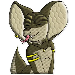 😜 1e52bc45 serpiente, reptil, antropomorfo, dibujos animados, animal, personaje telegram sticker