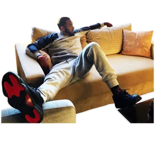 🛋 5352c235 男人, 沙发, 放松, 坐着, 休闲, 随意, 舒适 whatsapp sticker