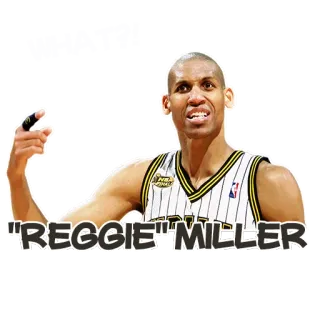 😳 d5c43f71 Reggie Miller "REGGIE",MILLER 篮球, NBA, 运动员, 印第安纳步行者, 雷吉·米勒 whatsapp sticker
