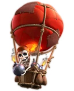 🎈 556493d6 clash of clans, ballon, bommenwerper, videogame, skelet, fantasy, mobiel spel telegram sticker