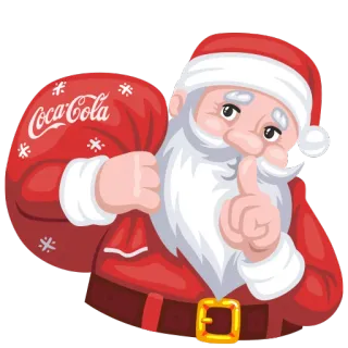 🤐 2bcf3d10 Santa Claus Coca-Cola Père Noël, Noël, Coca-Cola, vacances, hiver, festif telegram sticker
