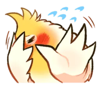 ☺️ b3ccca4d Anime, Kawaii, Schattig, Kuiken, Nerveus, Verlegen, Zweten telegram sticker