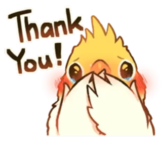 💝 cf9bd311 Thank You! dankjewel, schattig, dier, groet telegram sticker