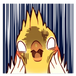 😱 d6ef6f8d valkparkiet, vogel, geschrokken, bang, cartoon, dier, emotie telegram sticker