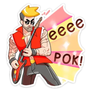 🤟 45441cff eeee
POK! guitare, rock, musique, dessin animé, chanteur, artiste telegram sticker