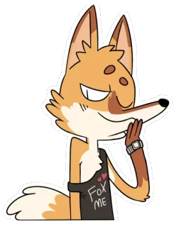 😘 23e9922e Fox Me สุนัขจิ้งจอก, การ์ตูน, สัตว์, มานุษยรูปนิยม, น่ารัก telegram sticker