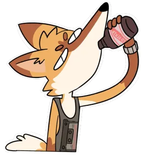 😑 f9ca959d OLD STRIP สุนัขจิ้งจอก, การ์ตูน, ดื่ม, ตลก, มานุษยรูปนิยม, สติกเกอร์ telegram sticker