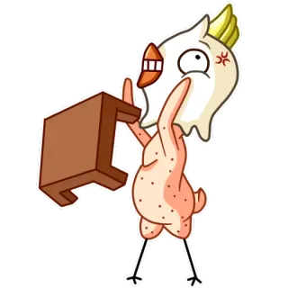 😡 79886536 Cartoon, Humor, Middelvinger, Offensief, Grappig telegram sticker