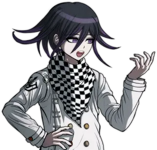 😏 34143eca Kokichi Oma Danganronpa Аниме, Персонаж, Кокичи, Danganronpa, Улыбка, Фанатское творчество, Клетчатый telegram sticker