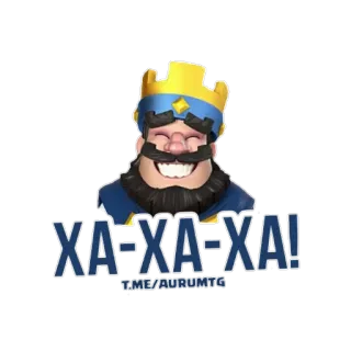 😂 6680afcc King Clash Royale XA-XA-XA! Clash Royale, Raja, Emote, Gaming, Game seluler, Karakter, Tertawa whatsapp sticker