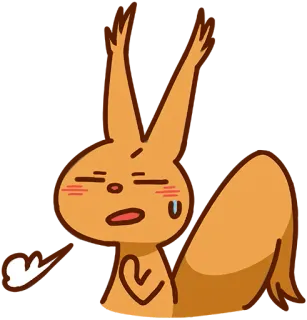 🏃 4969a1f6 ardilla, dibujos animados, lindo, animal, expresión telegram sticker