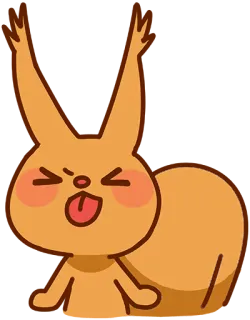 😝 e6394117 ardilla, animal, lengua, divertido, lindo, dibujos animados telegram sticker