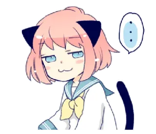 😏 3f600f90 Anya Forger Spy × Family Anime, Gato, arrogante, Spy x Family, Anya Forger, Meme, Kawaii, lindo telegram sticker