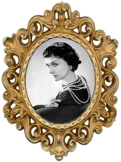 🖼 474178fe Coco Chanel Coco Chanel, mode, ontwerper, portret, juwelen, parels telegram sticker